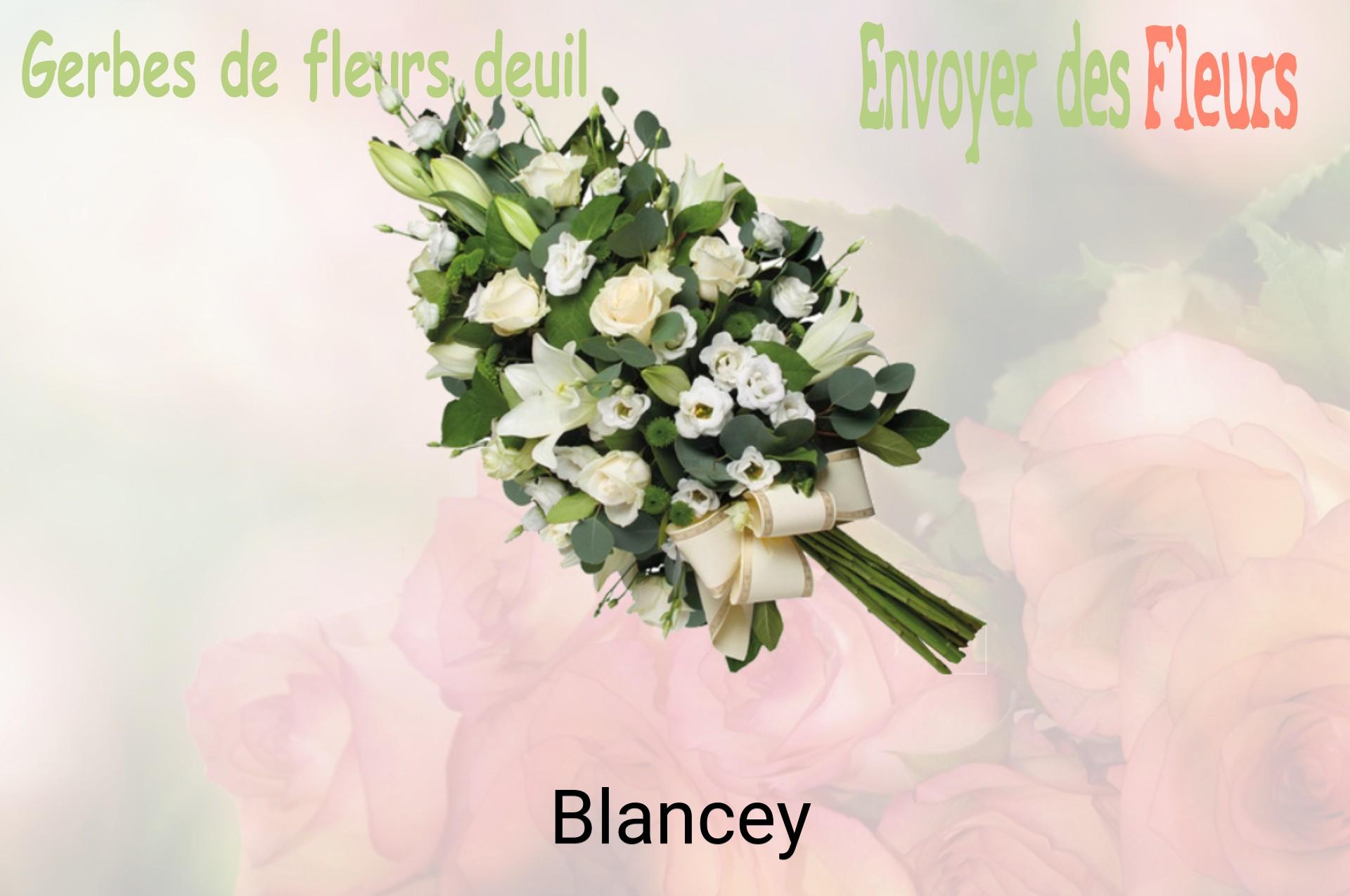Gerbe de fleurs de deuil livrée à Blancey